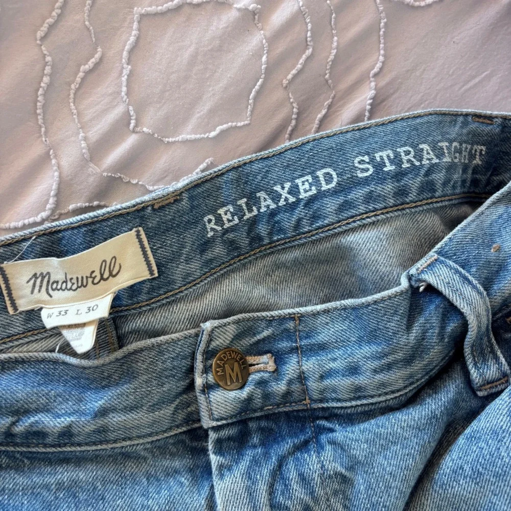 Madewell Relaxed Straight‎ Carpenter Pocket Utility Baggy Fit Jeans Size 33 30